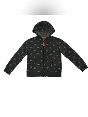 Cat & Jack Gray and Orange Zip-Up Onesie